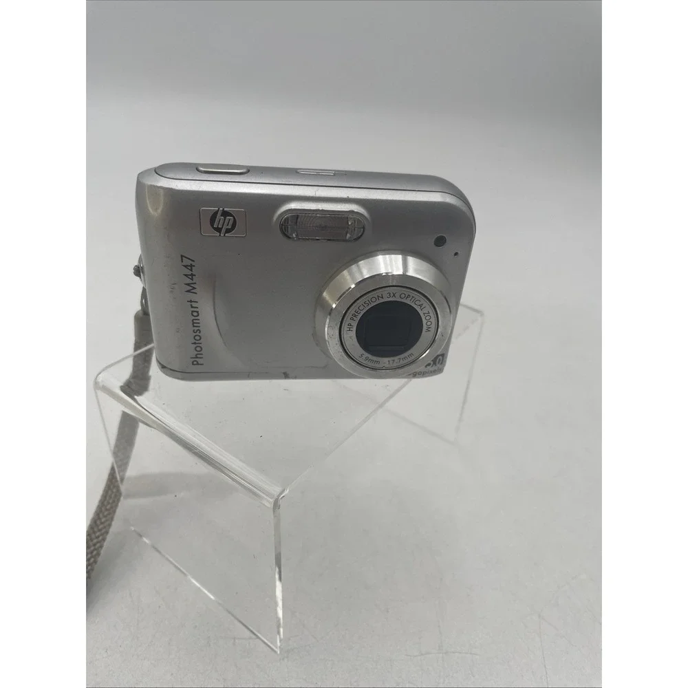 HP Photosmart M447 5MP Digital Camera 3X Zoom+Battery+SD Card-Tested
